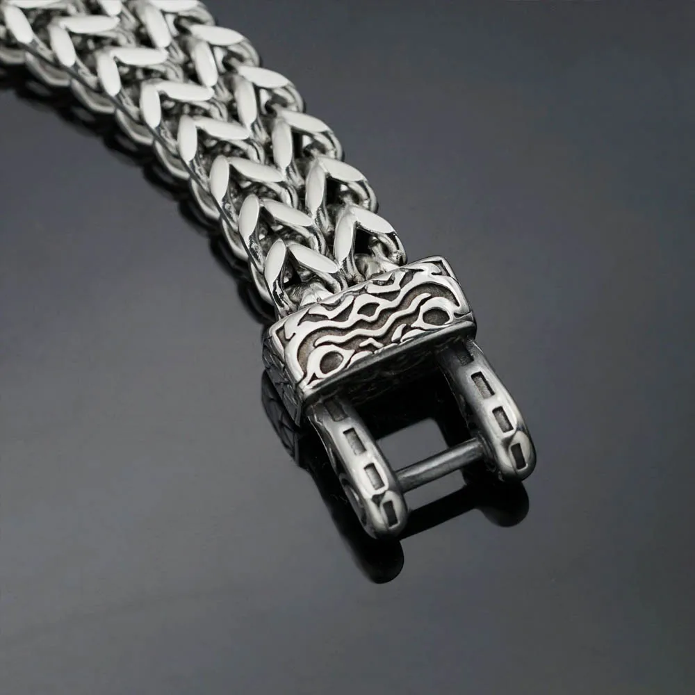 Vintage Viking Wolf Bracelet Men Punk Unique Fashion Animal Nordic Viking Bracelet Stainless Steel Charms Jewelry Dropshipping