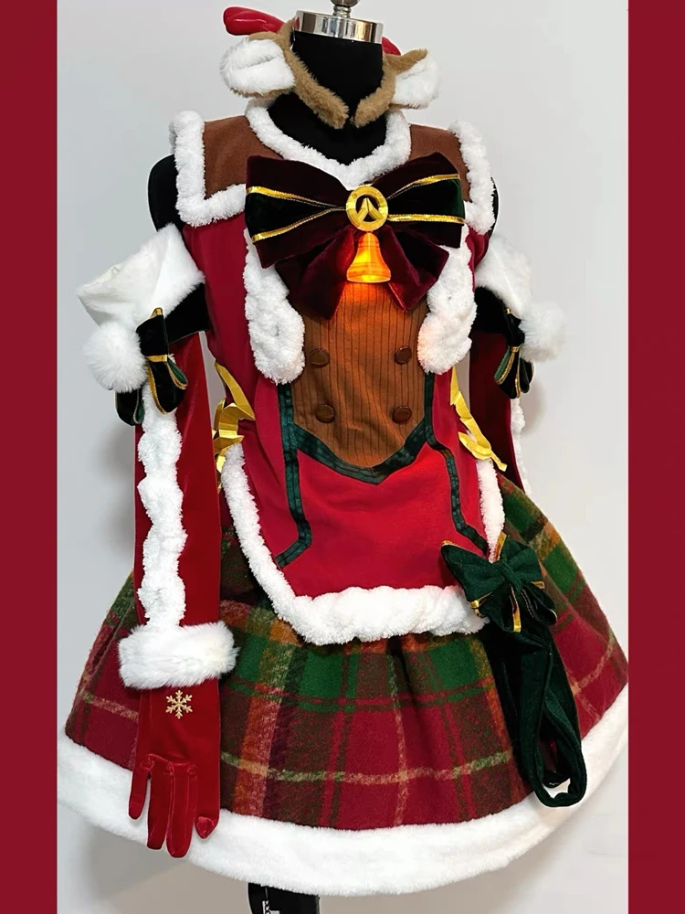Irelia H Store Mercy von O W Angela Ziegler Mercy Cosplay Kostüm Damen Halloween Weihnachtskostüme Maßgeschneiderte Größe
