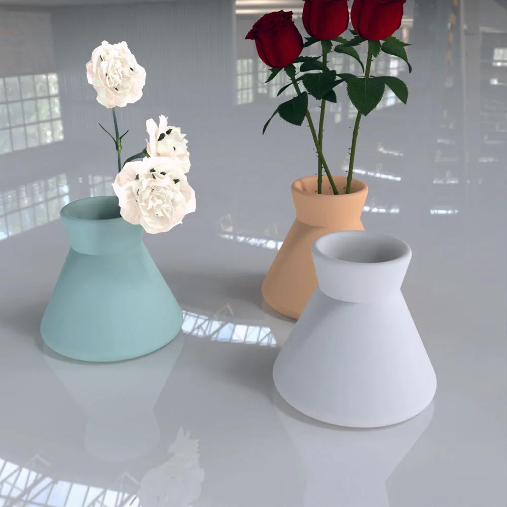 قالب من السيليكون لزجاجة الروائح الخرسانية، مزهرية أسمنتية بسيطة أوروبية يمكنك صنعها بنفسك، قوالب تزيين أوعية الزهور المنزلية #4