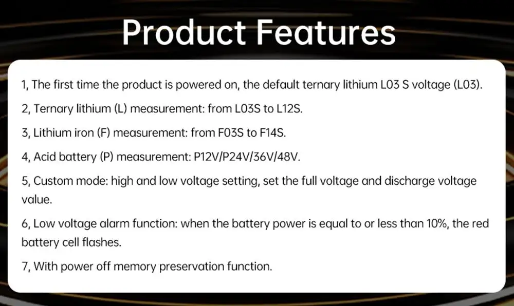 DC 7V-40V 3-14S LED-Batteriekapazitätsanzeige Leistungsanzeigefeld Lithium-Blei-Säure-Batteriekapazitäts- und Spannungsmessmodul – Detail 6