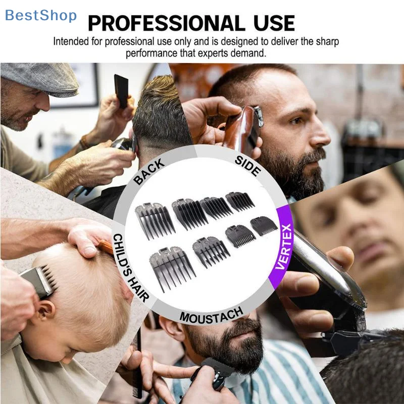 

8 Sizes Hair Clipper Guards - Universal Limit Combs for Men/Kids Haircut (1.5mm to 25mm)