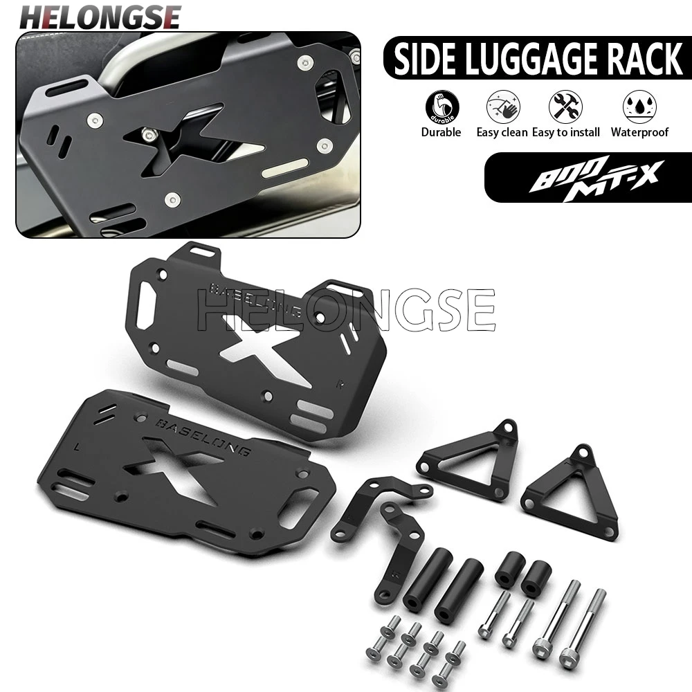 HELONGSE Luggage Rack Cargo Side Panniers Rack For CFMOTO 800 MTX Ibex 800 MT-X 2024 1000MT-X Ibex 950 2025 2026 2027 MTX 800