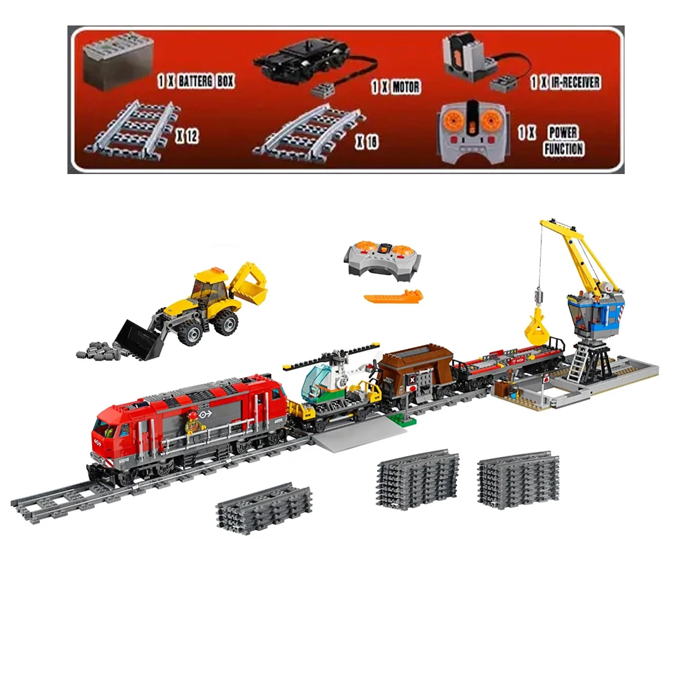 MOC 60098 1084pcs compatibile CITY Heavy-Haul Train Building Block Model giocattoli educativi per bambini natale compleanno regali per bambini