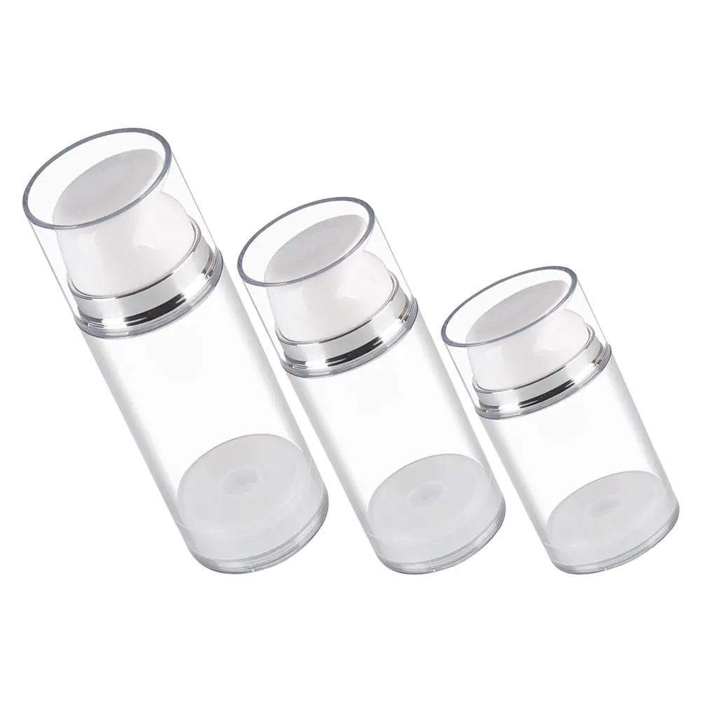 

3 Pcs Empty Lotion Bottle Dispenser Unbreakable Bottles Pump Airless Container Travel Filling