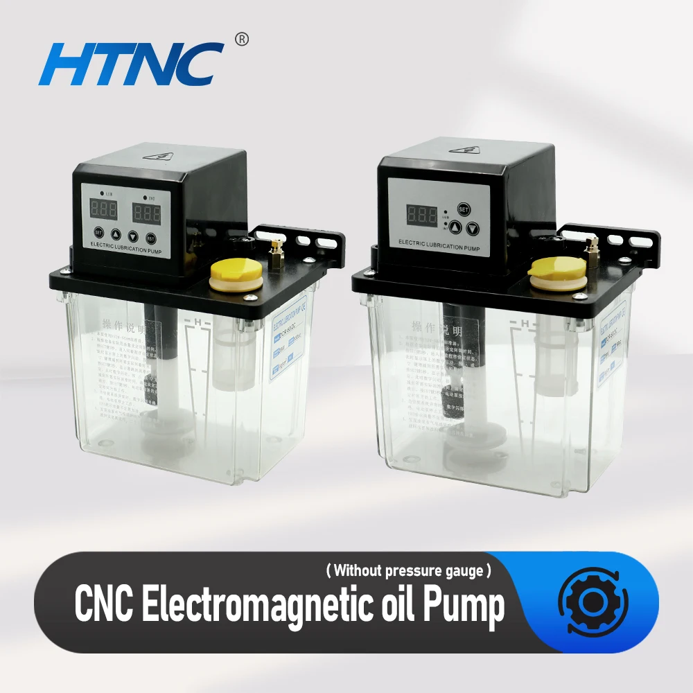 Bomba de lubricación CNC automática, sistema de aceite 1L 2L AC110V 220V, bomba de aceite lubricante, salida electromagnética de 6mm para máquina herramienta CNC