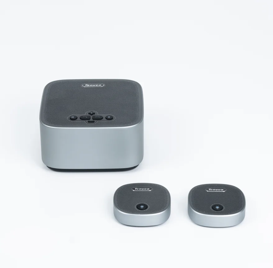 

Беспроводная аудиосистема для конференций с 8 микрофонами и 2 расширениями для средних и больших конференц-залов, спикерфон с микрофоном