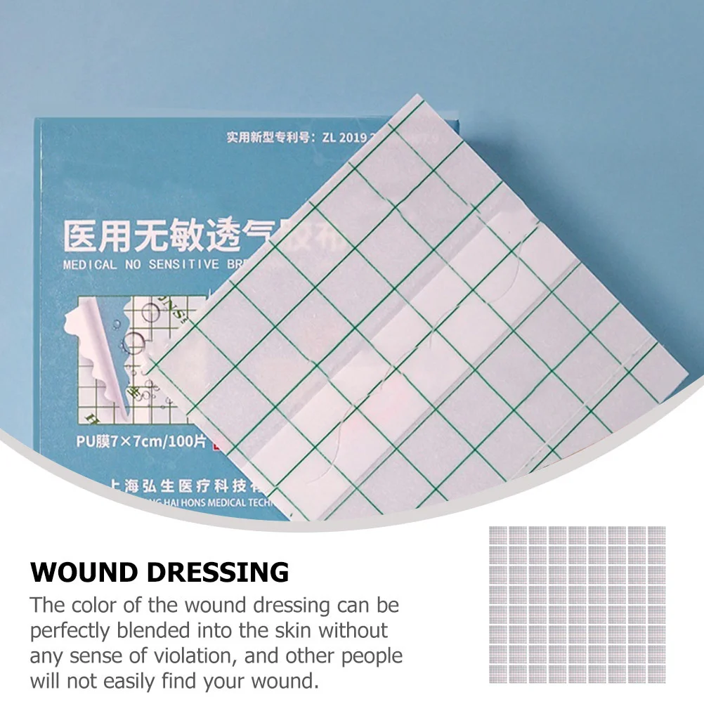 100 قطعة من ضمادات الجروح ذاتية اللصق مقاومة للماء وخفيفة الوزن وخفيفة الوزن للسباحة وغطاء الندبات واللياقة البدنية