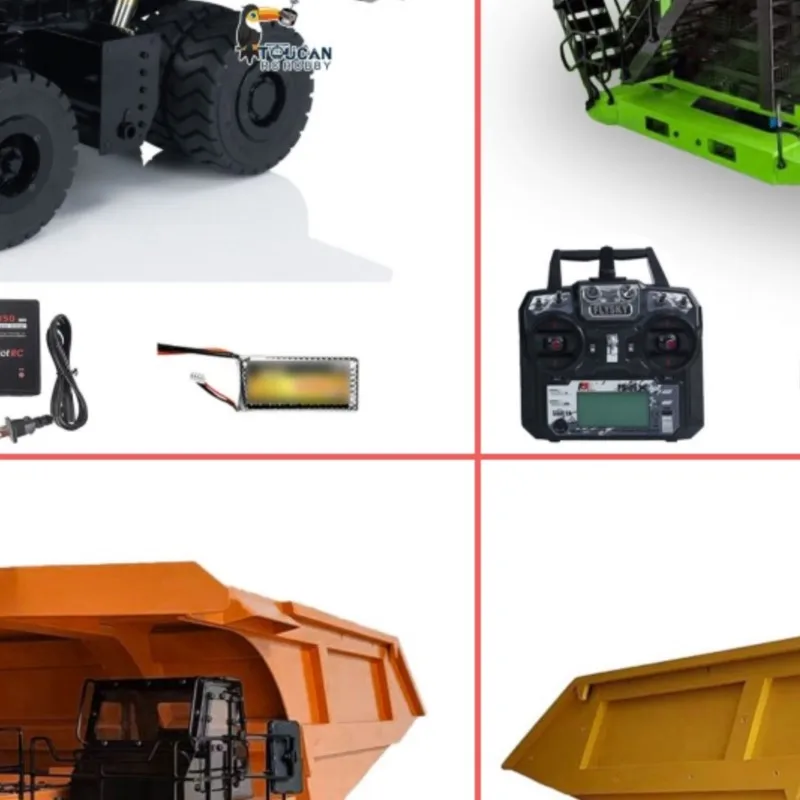 

1/20 Hydraulic Remote Control Mining Truck 793D Flysky I6X RC Dumper Lights Warning Sound Battery Ready to Run for RC Excavator