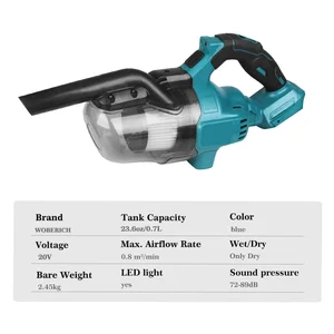 Rechargeable Wireless Portable Electric Powder For Domestic Industrial Construction Clean Tools For Makita 18V Battery 8 Main Industrial Vacuum Sales - №5