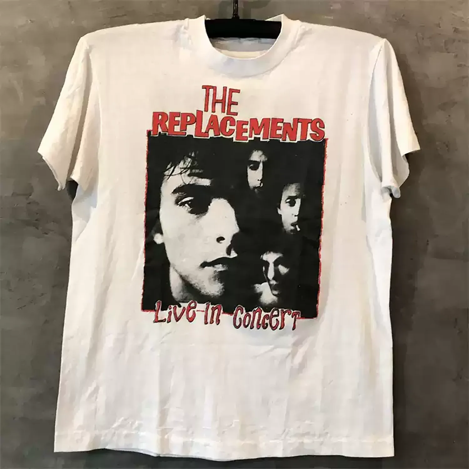 the Replacements Band Vintage-Style Cotton T-Shirts Relaxed Fit Unisex High Street Popular Europe America Music Fan Tee.heavyweight cotton, pre shrunk tee, butterysoft, graphic print crew neck、 gift for menwomen, wash resistant print                     .