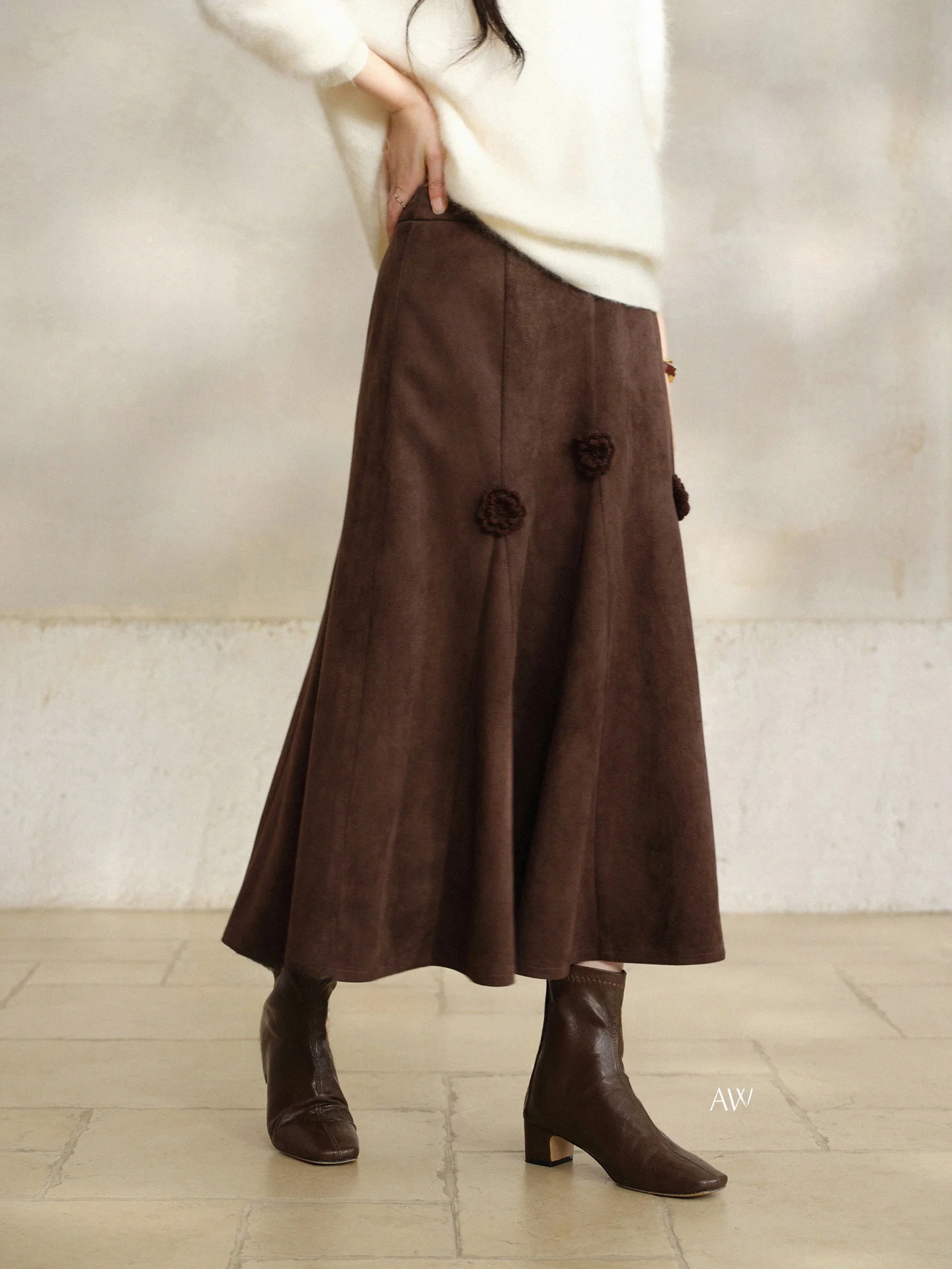 

bunny Vintage Mermaid ter Ne Dr Women's Winter Elegance Fi Tail Slim Long Skirt High Waist A-Line Skirt