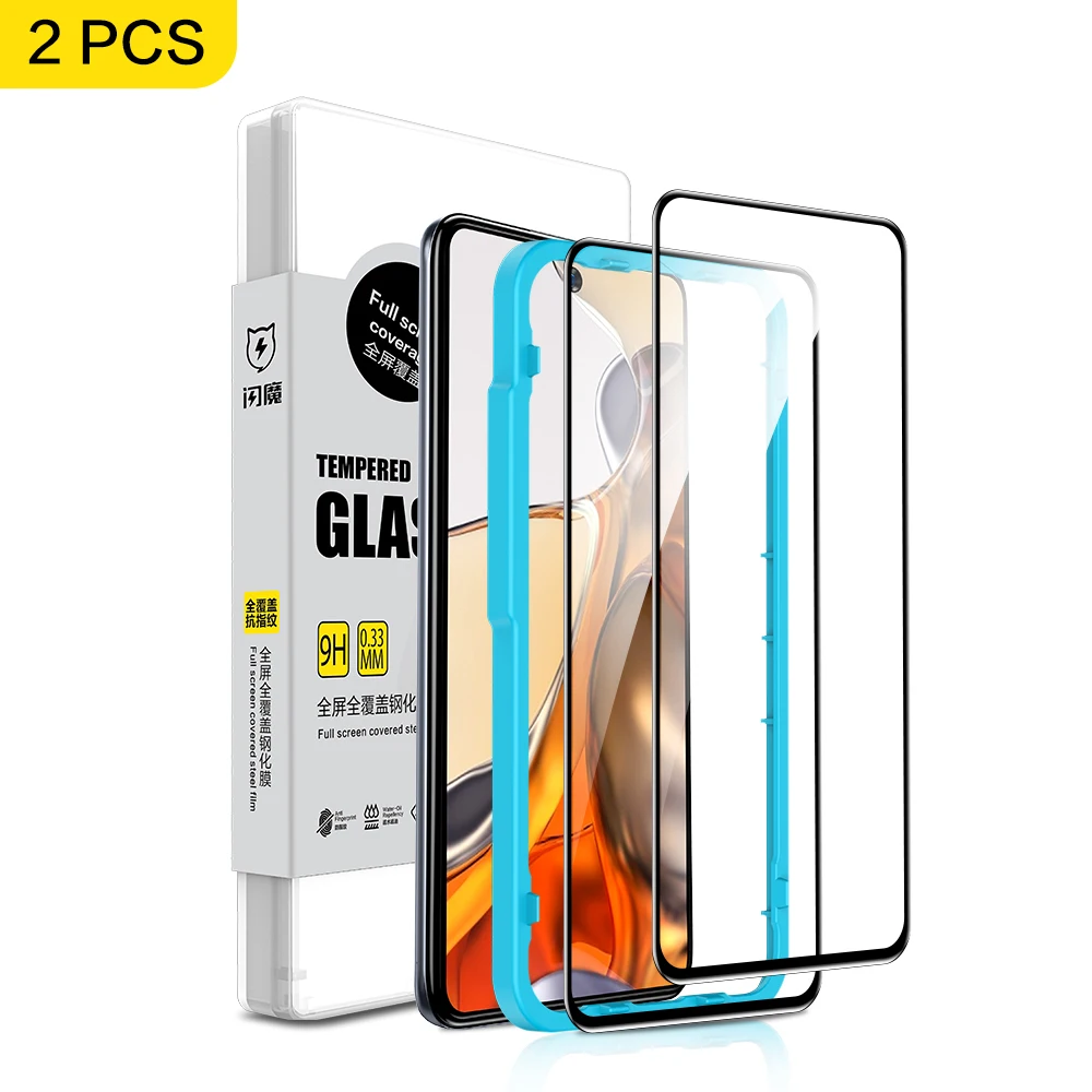 SmartDevil HD Full Cover Displayschutzfolien für Xiaomi Mi 14 13T 11T 12T Pro 10T Lite gehärtetes Glas Anti-Fingerabdruck klar