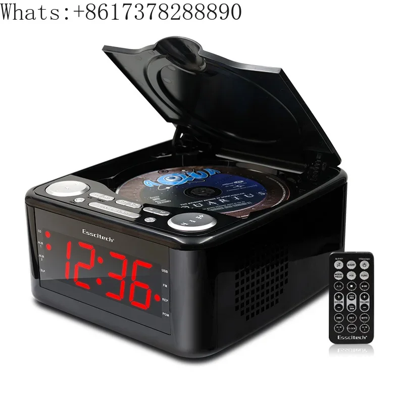 Clocked cd drive CD player, stereo speakers clock usb prenatal Zaojiao / WMA music FM radio aux input headphone output MP3