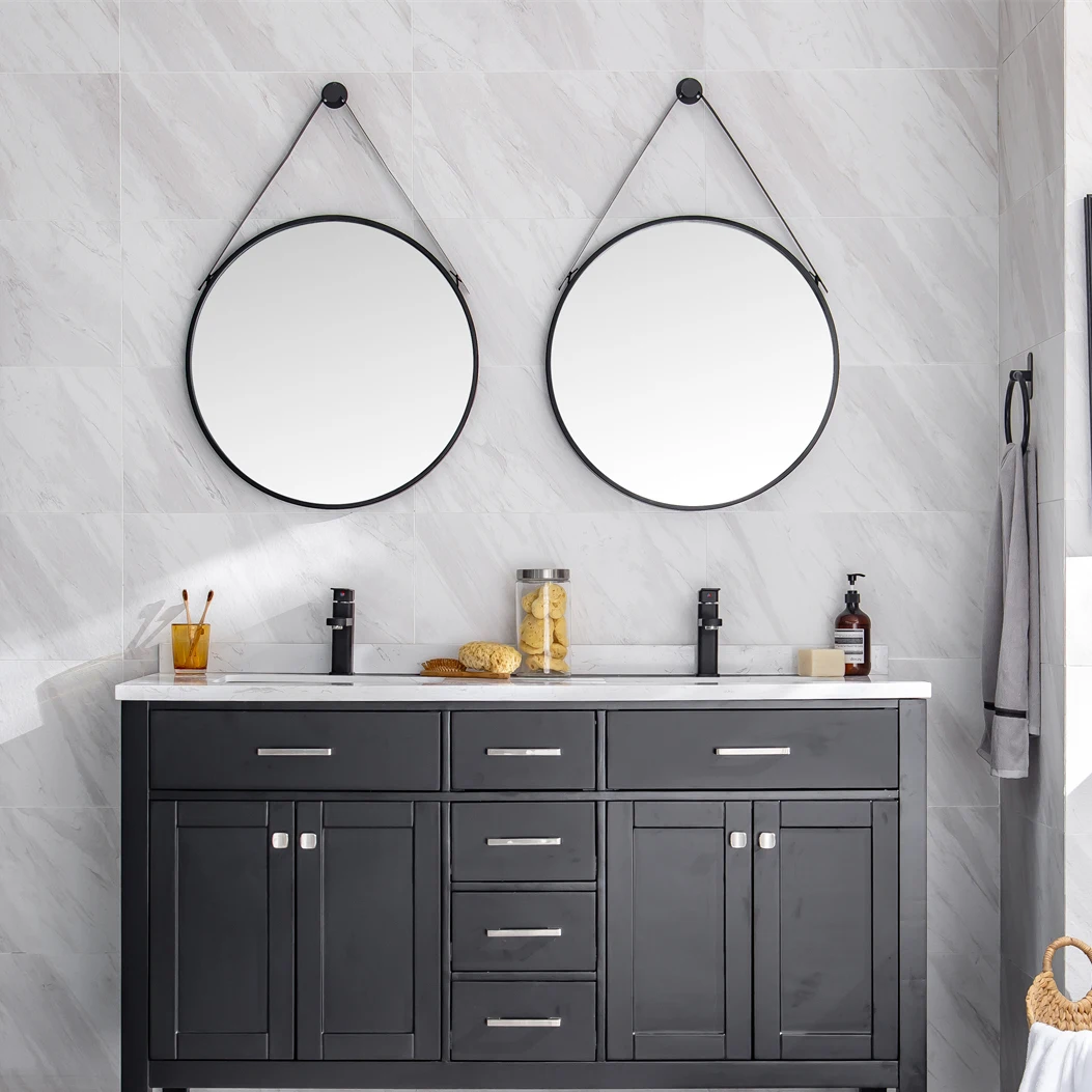 Lighting Wall Mount Hotel Round Touch Screen Makeup Mirror Switch Bathroom Anti-fog Smart Mirror with Light Emitting Diode Light