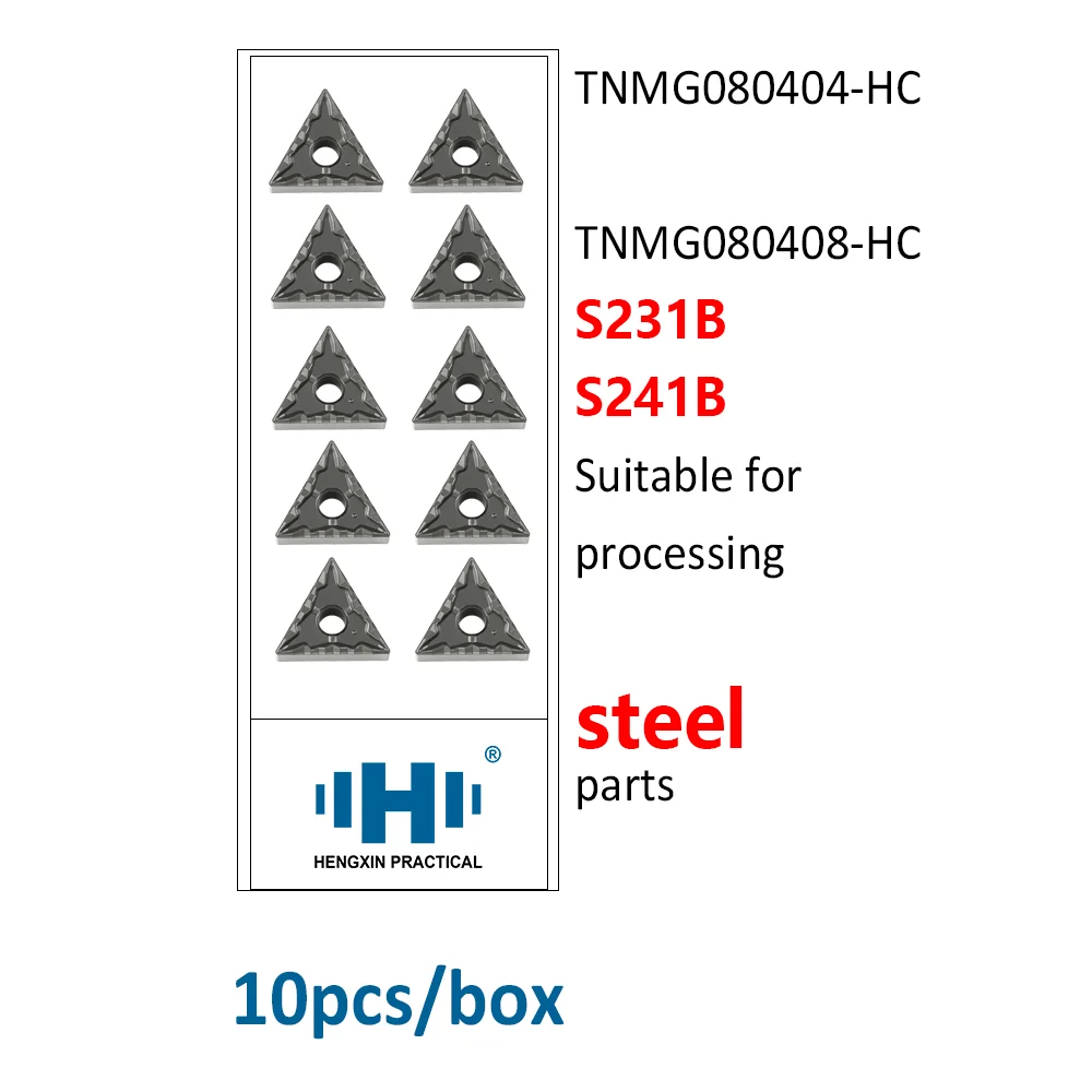 HENGXIN TNMG TNMG160404 TNMG160408 HC Carbide Inserts TNMG HC External Turning Tools CNC Lathe Cutter Tool CVD High-quality