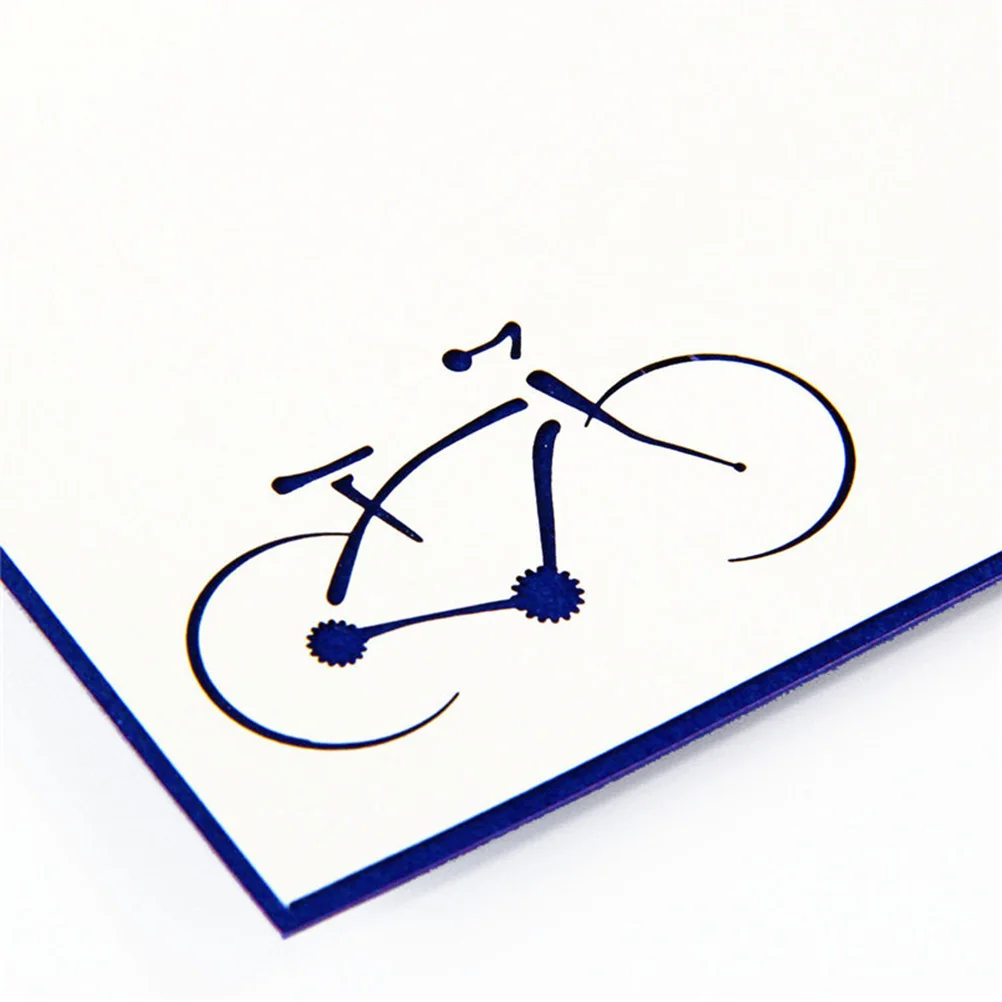 

Creative 3D Bike Cards Durable Greeting Cards for Graduation Celebrations Up Cards with Meaningful Wishes Blue