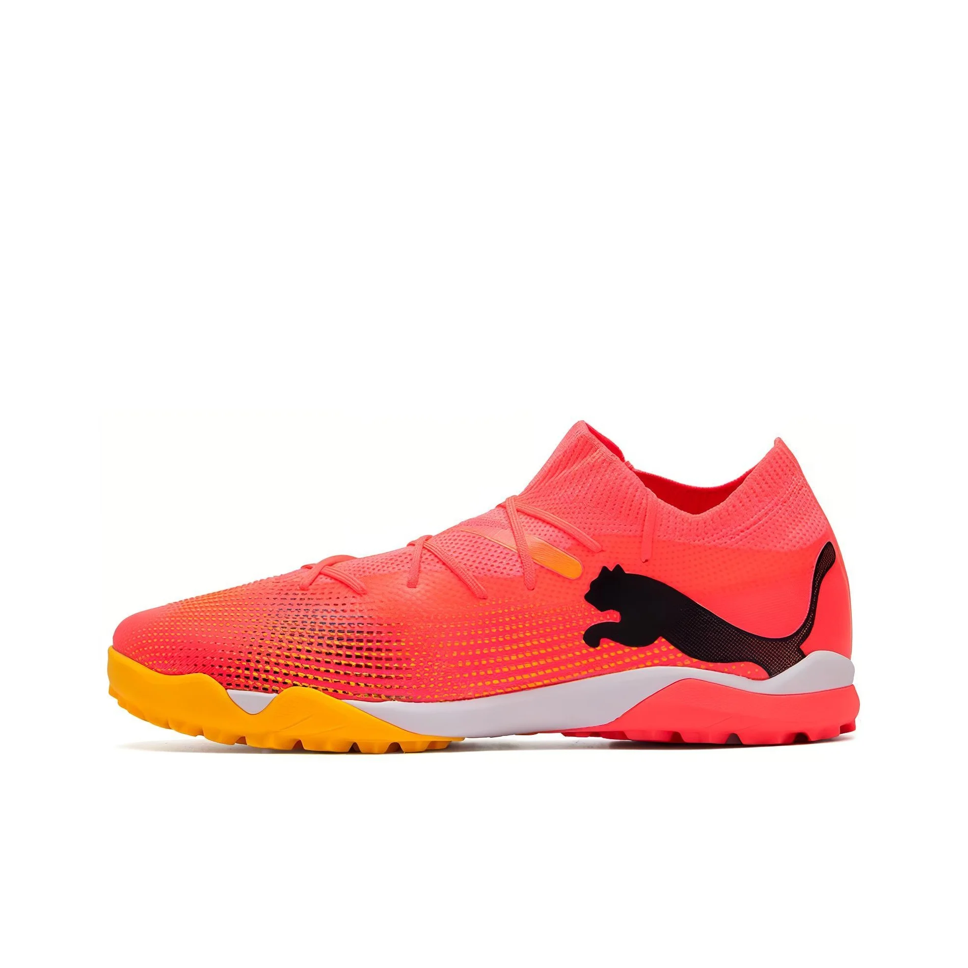 PUMA Future Soccer Shoes Men's Low Top Sunset Red Black Sunlight Yellow 107720-03