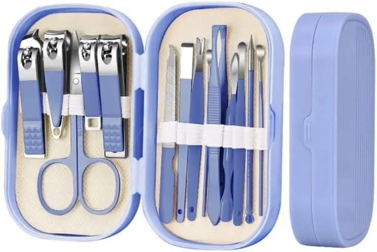 

Nail Clippers Nail Clipper & Grooming Kit with Ear Pick - Compact & Stylish Home Nail Care Set for