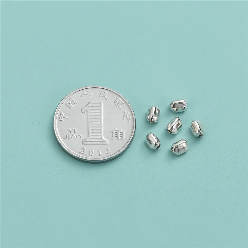 5pcs/Lot 925 Sterling Silver Triangle Geometry Small Loose Beads 4x3mm Handmade Bead Spacers Bracelets DIY Jewelry Accessories