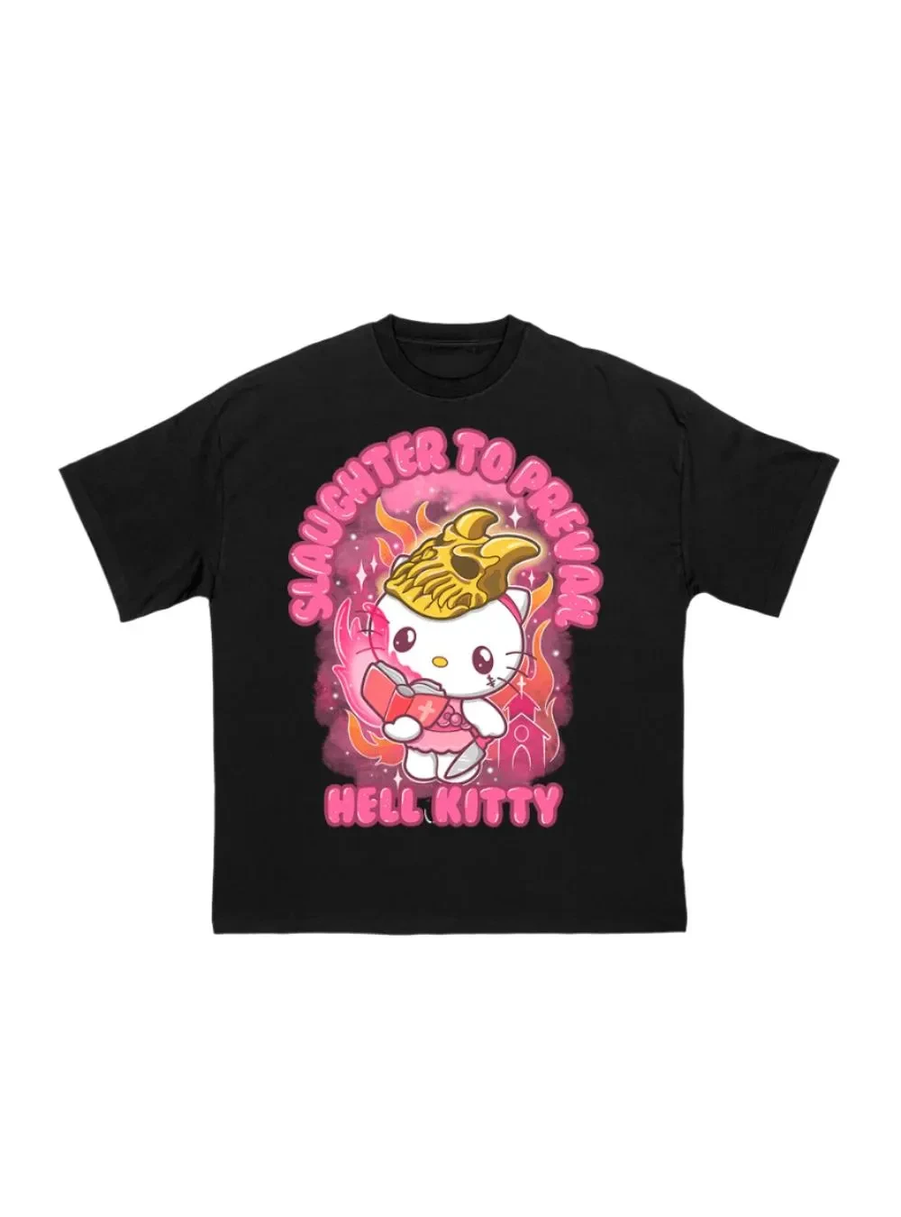 الضحك لتسود الجحيم كيتي تي شيرت النساء الرجال عادية القطن المتضخم Y2k قصيرة الأكمام الأزواج Unsex عالية الجودة كوع تي أنثى #3