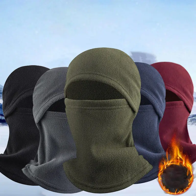 Winter Warm Polar-fleece Balaclava Unisex Full Face Mask Neck Warmer Skiing Cycling Motorcycling Winter Sports Cap Face Cover