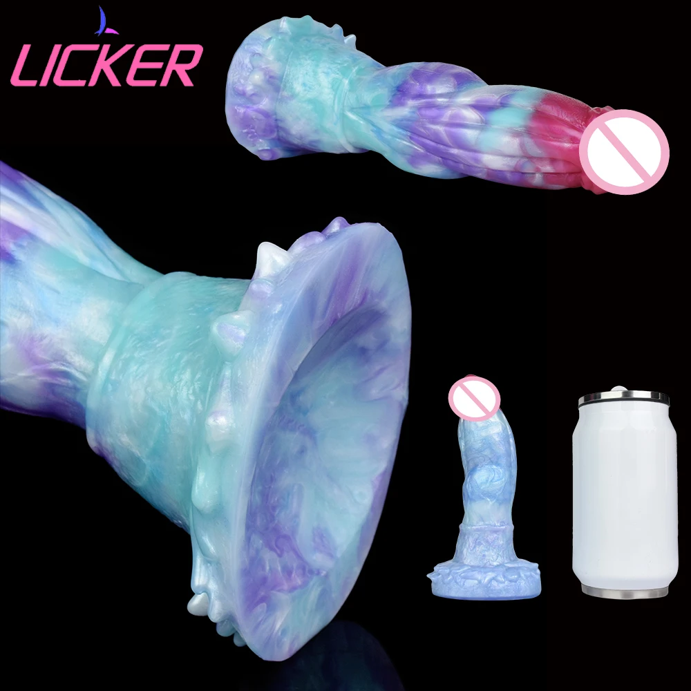 LICKER Realistic Dildo 3 Size Artifical Dildos With Suction Cup Butt Plug Anal Sex Toys Vaginal Massager For Women Masturbator