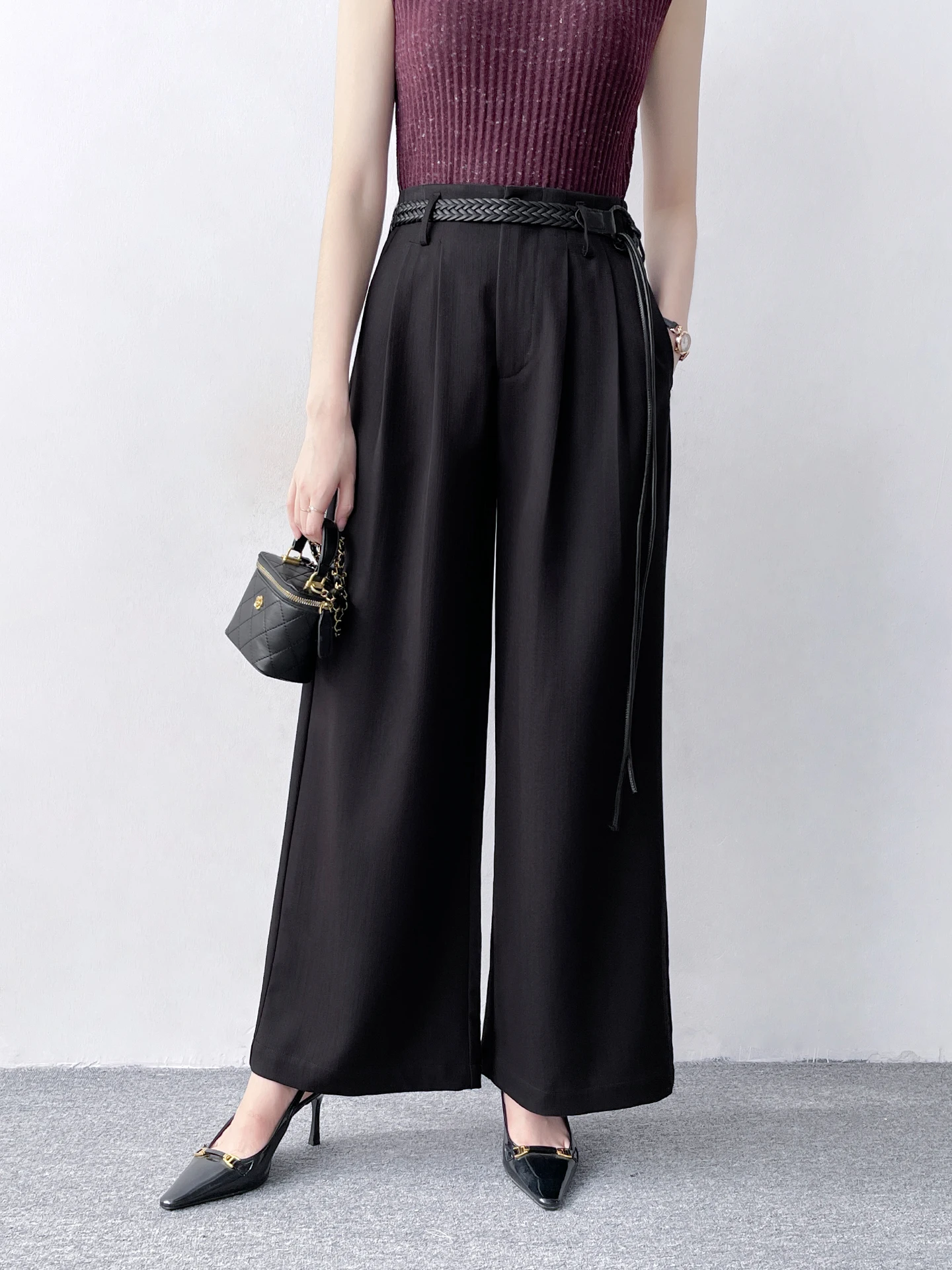 

Bla Wide Leg Straight Cut Suit Pants Women's Autumn Winter New Sle High End Feelings Korean Faion Trousers