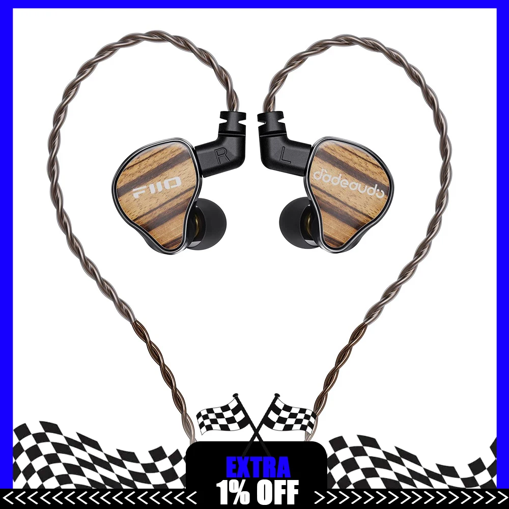 FiiO JH13 In ear headphones earplug Asymmetric internal and external double magnetic circuits One circle two irons three unit