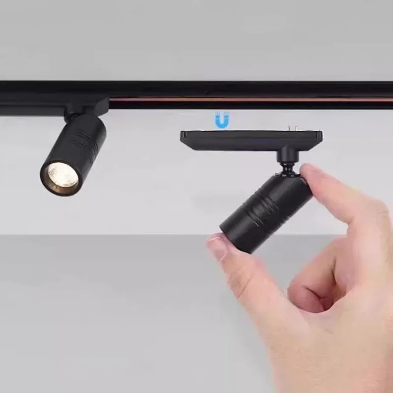 2W Mini Spot Light for Jewelry Model Display Cabinets Lighting Magnetic Track Spotlight Bookcase Wine Cabinet Light Strip 12/24V