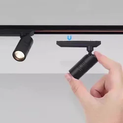 2W Mini Spot Light for Jewelry Model Display Cabinets Lighting Magnetic Track Spotlight Bookcase Wine Cabinet Light Strip 12/24V