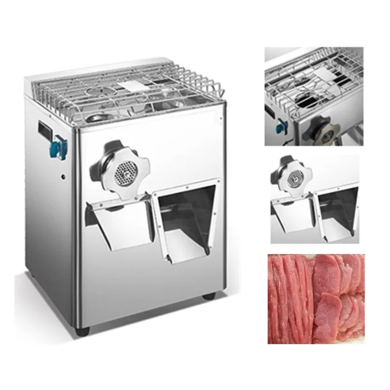 Fatiador De Carne De Aço Inoxidável Automático, Moedor De Carne Comercial, Cortador Multifuncional