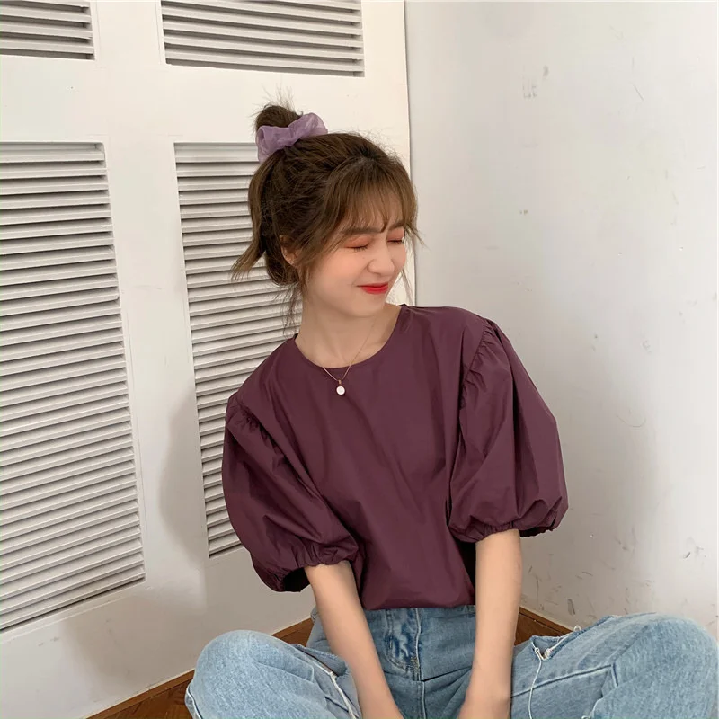 2025 Camiseta de manga corta de Color sólido de talla grande para mujer, camiseta holgada de verano para mujer, patrón de alta calidad CCXX261