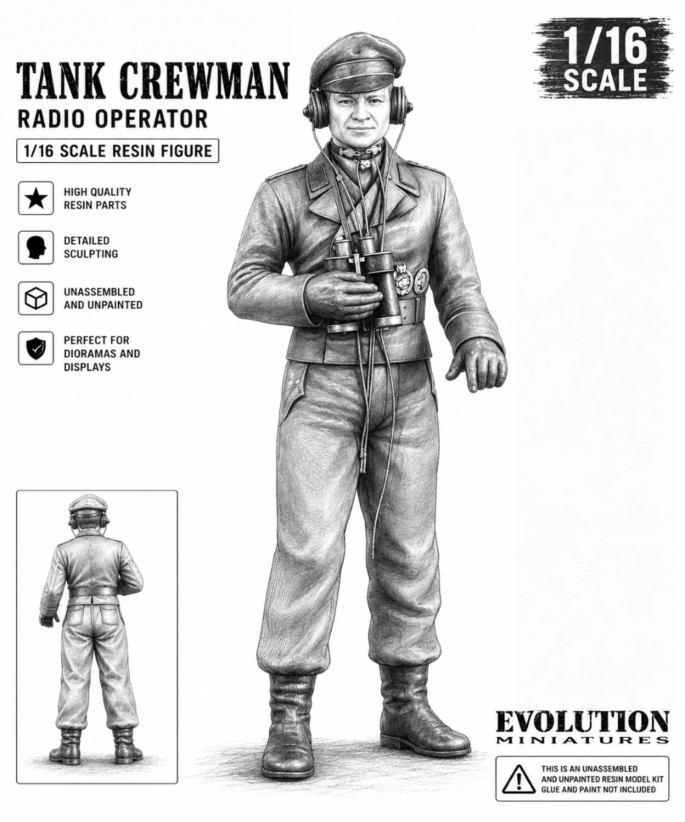 1/16 Casting Resin Model Assembly Kit, GK, Resin Character Commander Model, Unpainted