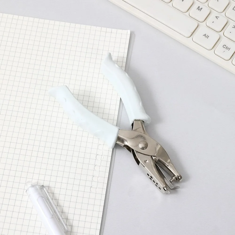 Round Hole Single Hole Puncher Non-slip Handle DIY Paper Cutter Perforator Mini Hand Tool School Office Binding Stationery