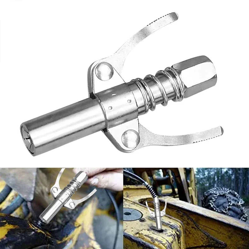 Grease Gun Coupler 10000 PSI NPTI/8 Oil Pump Quick Release Grease Tip Tool Car Syringe Lubricant Tip Grease Nozzle For Repair