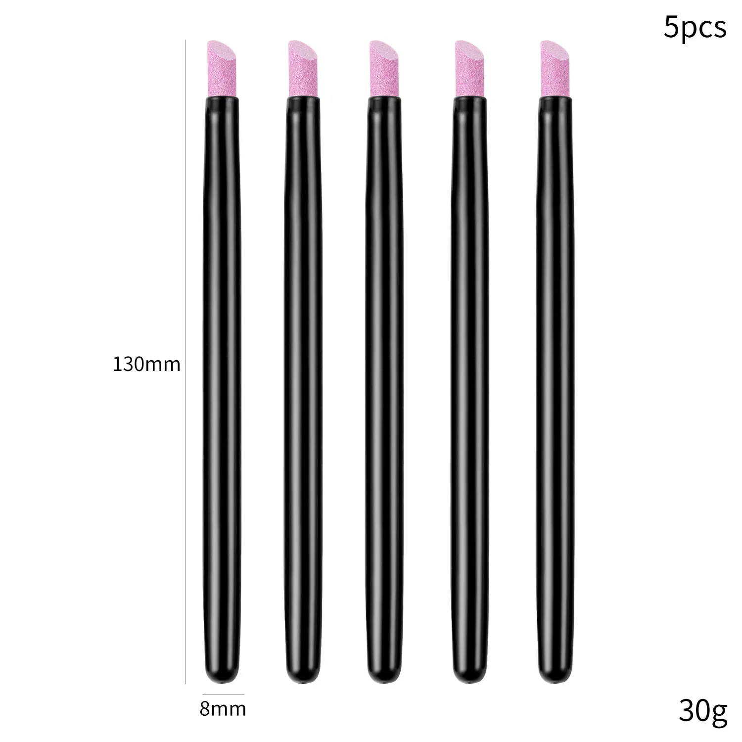 1/5PCS Quartz Pen Nail Cuticle Pushers Nagellak Manicure Stok Nagelvijlen Slijpen Pen Dode Huid remover voor Natuurlijke Nagel