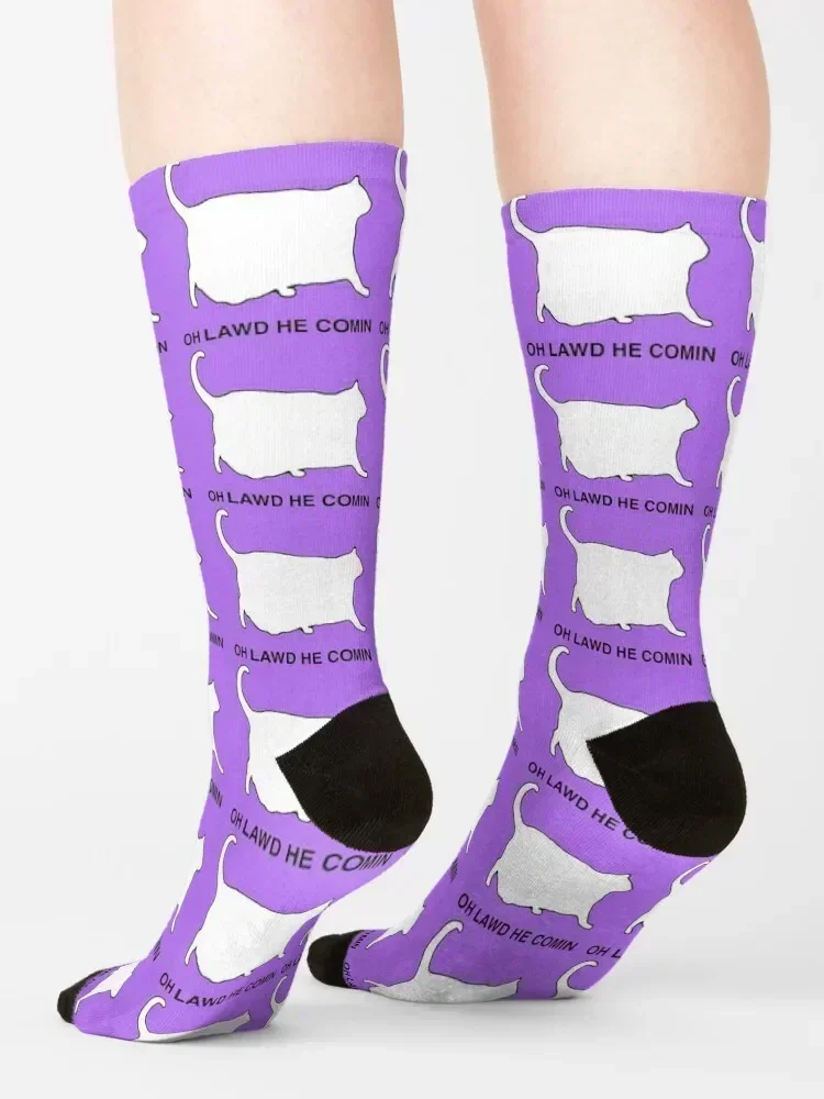 OH LAWD HE COMIN Socks cute men cotton high quality floor Hiking boots Socks Man Women's