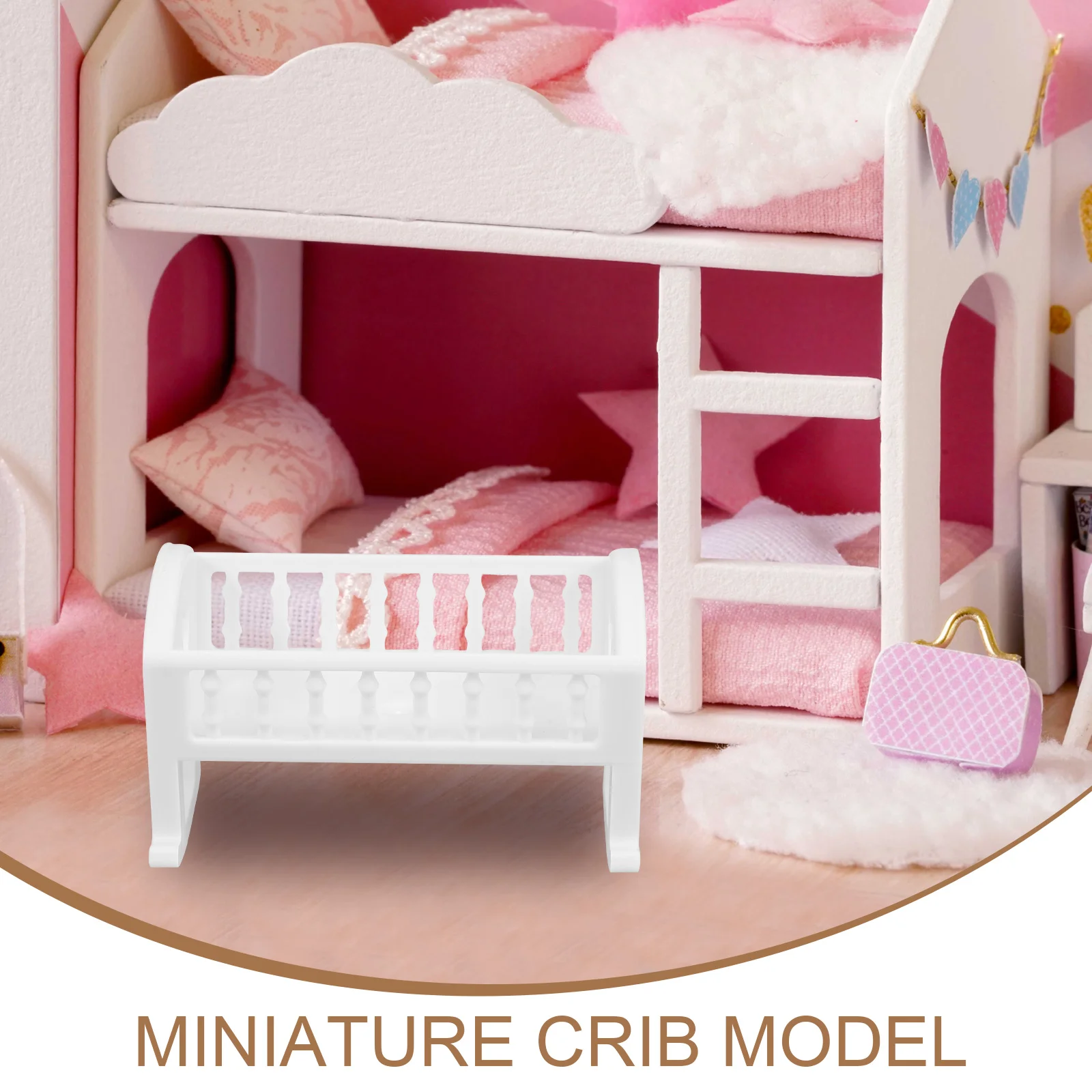 Berceaux miniatures pour bébé, accessoires de lit CPull, jouets modèles, petits meubles de maison