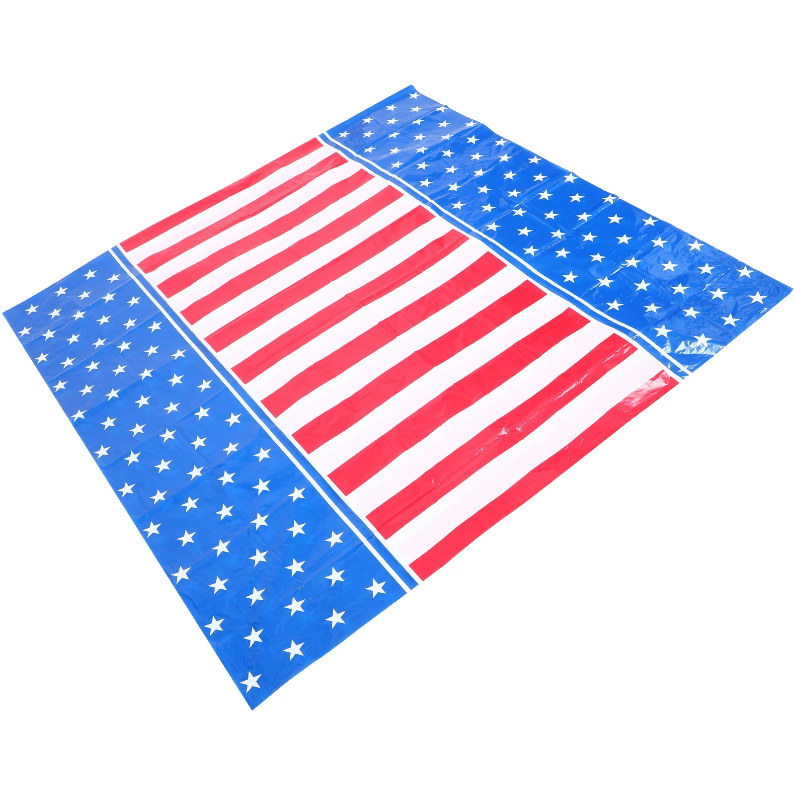 

Disposable Tablecloth Classic Striped Patriotic Theme Large Size Independence Day Patriotic Table Cover Party Supplies
