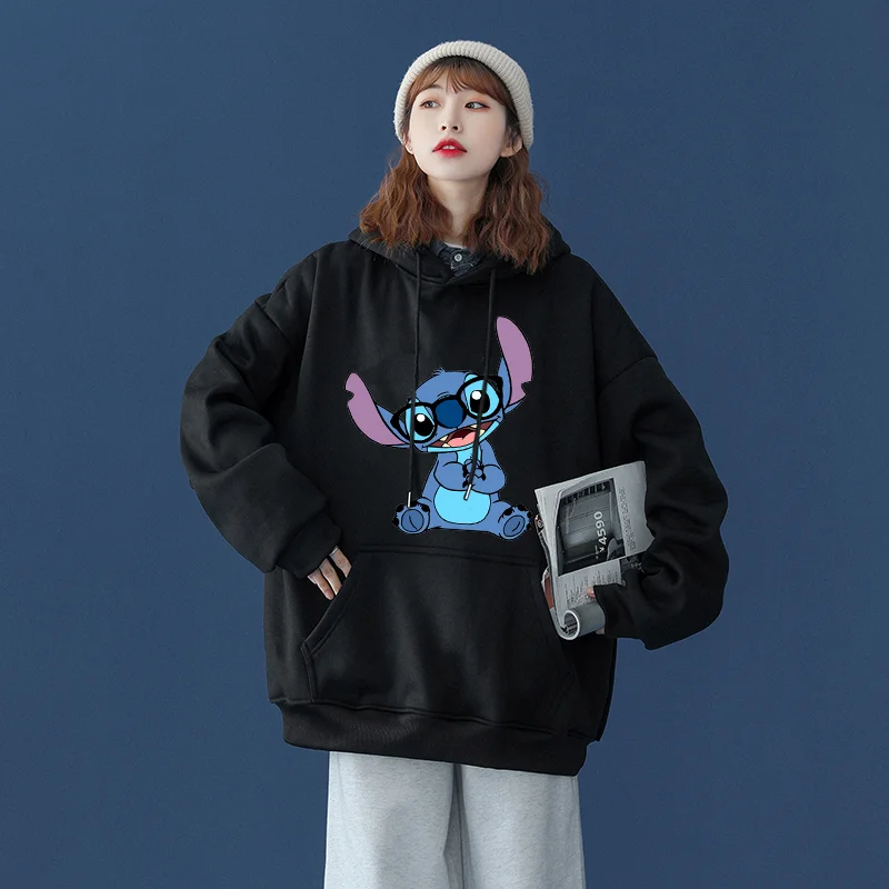 

Disney Lilo & Stitch Stitch Men Women Hoodies Casual Hip Hop Streetwear Long Sleeves Sweatshirts Boys Girls Autumn Tops Coats