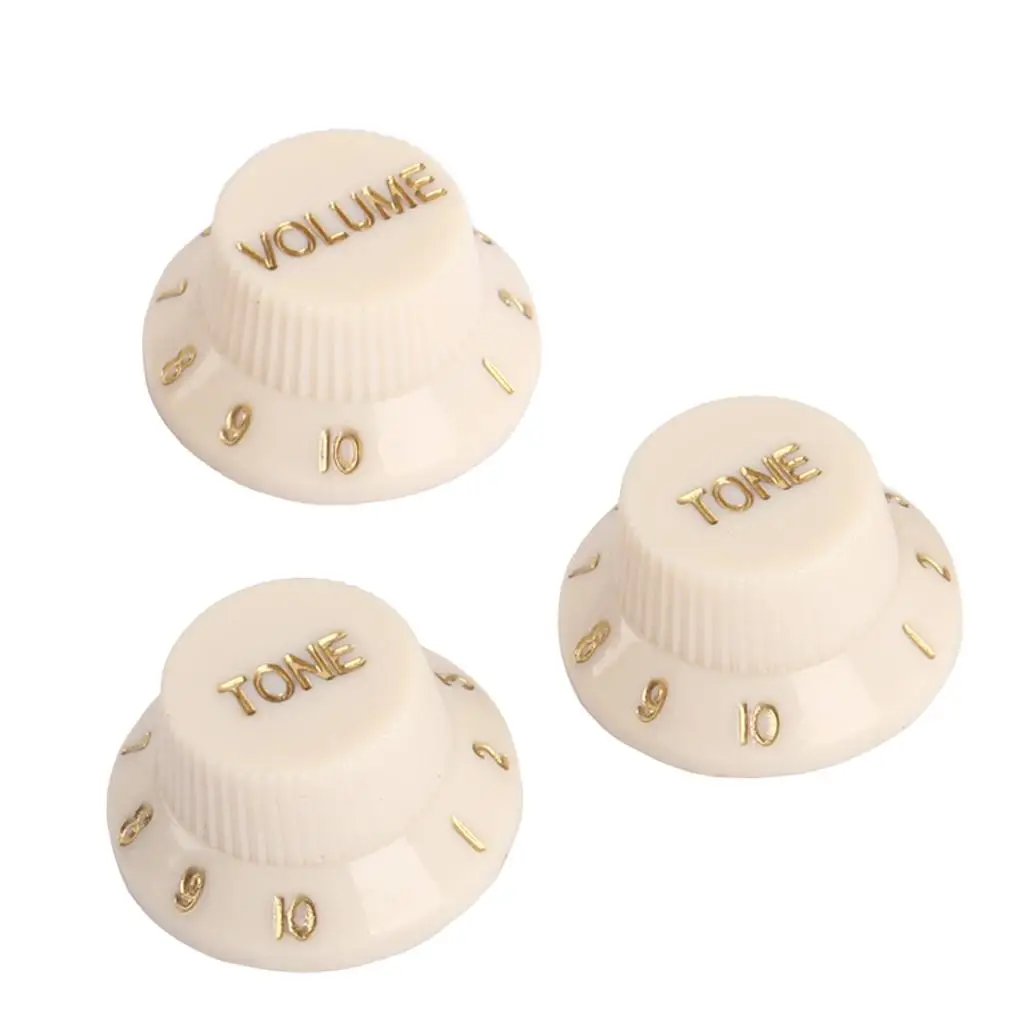 3PCS/set Plastic Acrylic Electric Guitar Bass Volume Knob Potentiometer