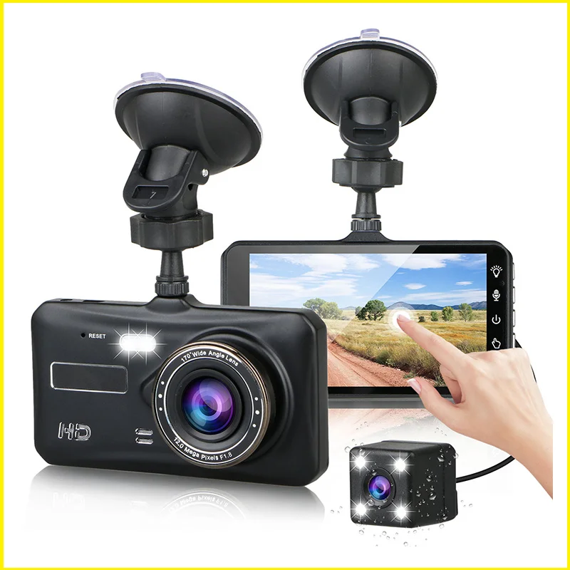 6G Lens Car Camera Front Record Dual DVR Loop Recording Dash Cam Full HD 1080P Drive Recorder Night Vision Dashboard the 4.0inch