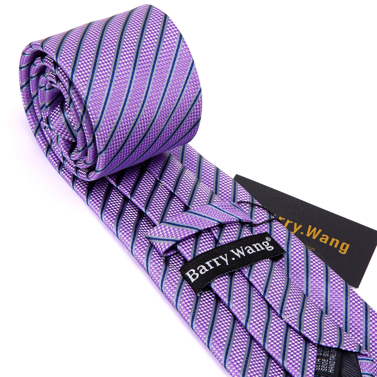 Barry.Wang-Laço de Seda Elegante Masculina, Lenço, Conjunto de Abotoaduras, Gravata Jacquard Listrada, Masculino, Casamento, Presente Empresarial, 8,5 cm Largura