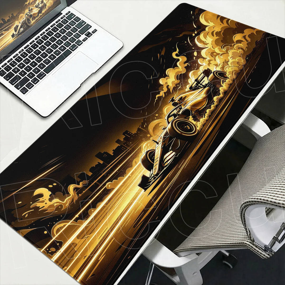 HD Printing Racing Car Pattern Mouse Pad Notebook Office Long Table Mat, Suture Edge Gamer Keyboard Mausepad XXL Large Mousepads