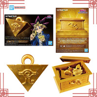 Bandai Yu Gi Oh Model Kit Genuine Ultimagear Millennium Puzzle Gold Sarcophagus Anime Action Figure Collection Assembly Model