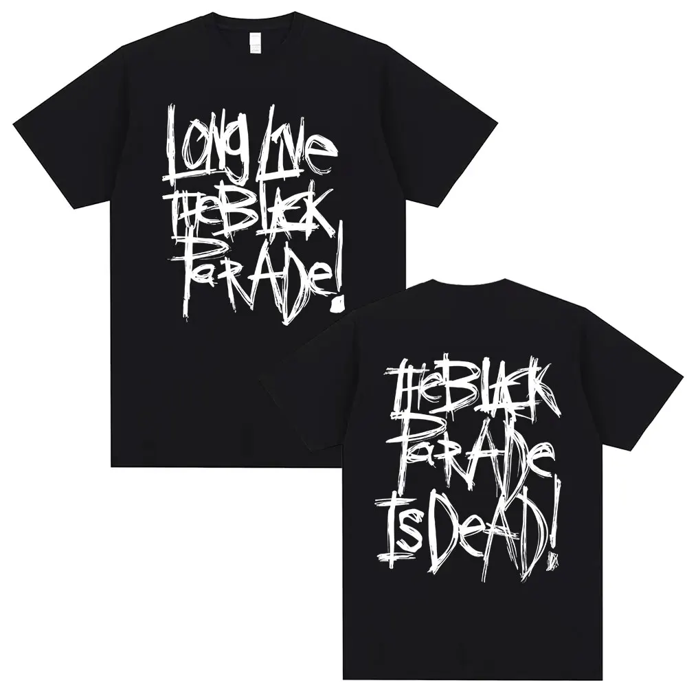 

My Chemical Romance Band T Shirts Long Live The Black Parade 2025 Tour T-Shirt Tops Men Women Rock Punk Emo Short Sleeve Tshirt