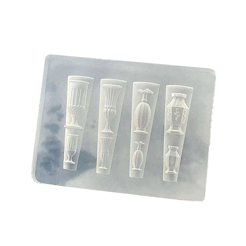 ミニキャンドル燭台花瓶シリコーンネイルモールドネイルスタンピング装飾爪 DIY デザインマニキュアアートツール