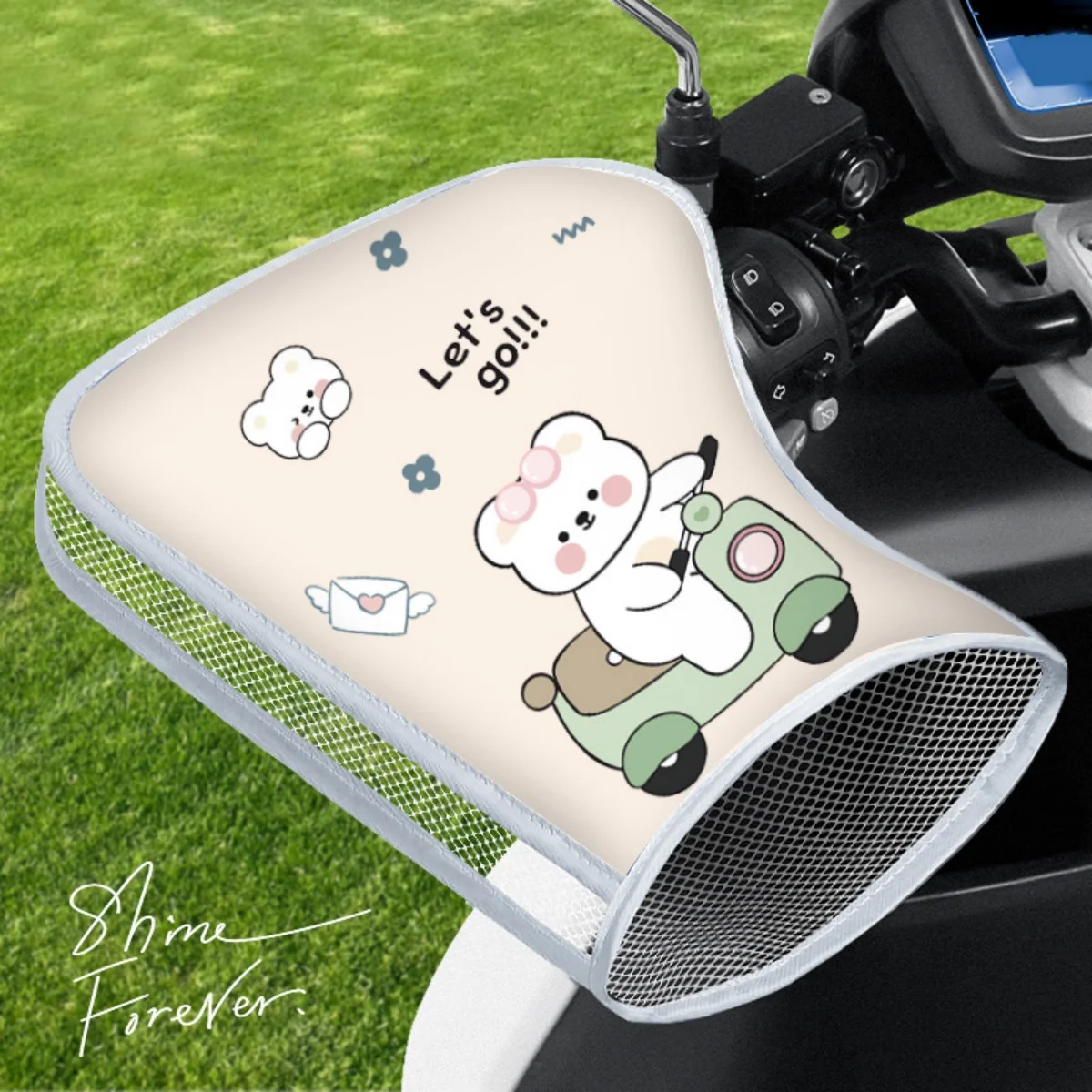 

Summer Sunscreen Handlebar Gloves Motorcycle Bicycle Electric Bike Waterproof Breathable Gloves Outdoor Cycling Accessories 2pcs