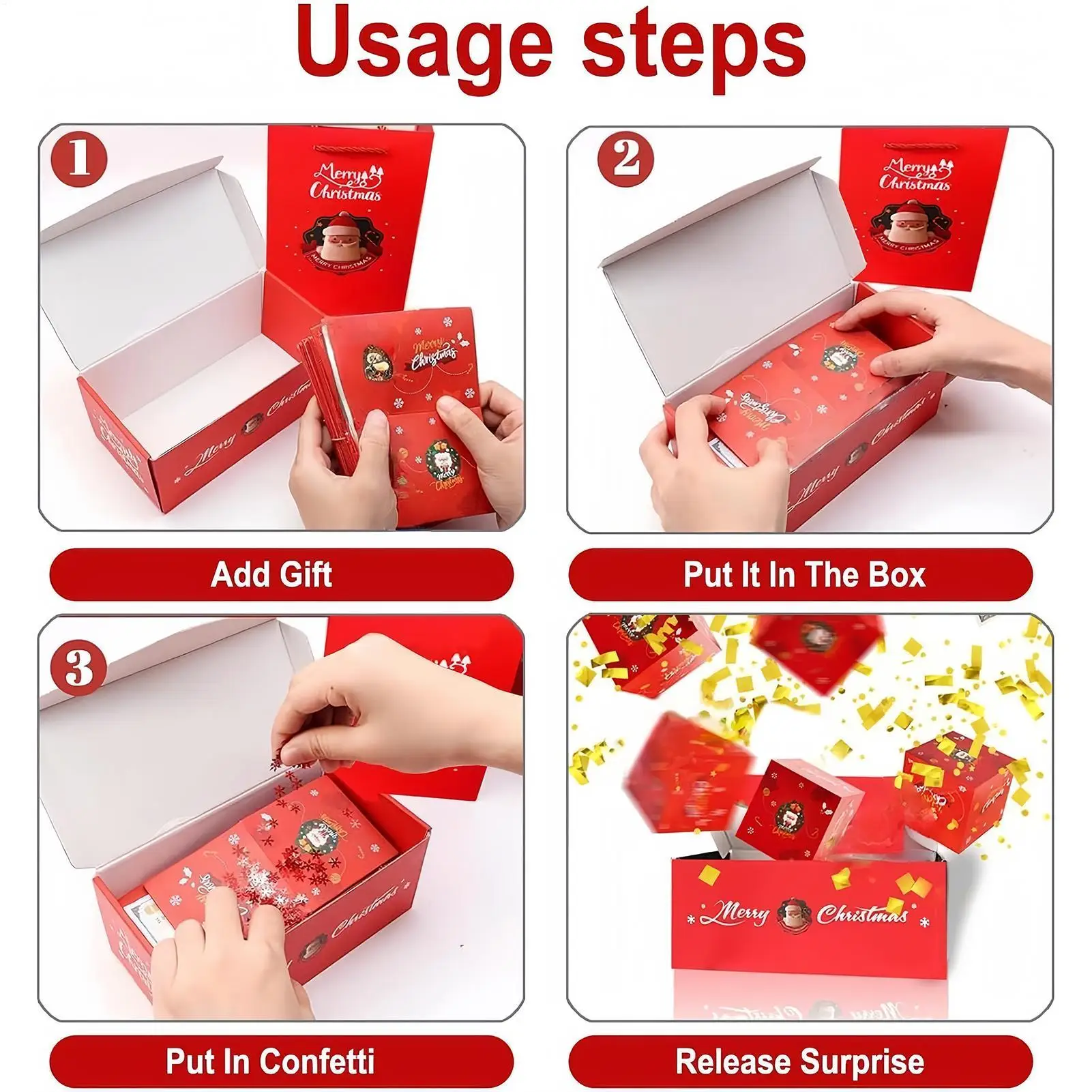 Kerstdozen Geld Stuiterend Decoratief Hoesje Pop Out Vakantie Geldhouder Voor Kinderen Volwassenen Kerstvakantie Verjaardag School