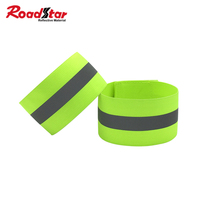 Roadstar 2PCS Reflective Bands for Wrist Arm Ankle Leg Reflector Armband Safety Tape Led Bracelet Strap Night Sporting Gear